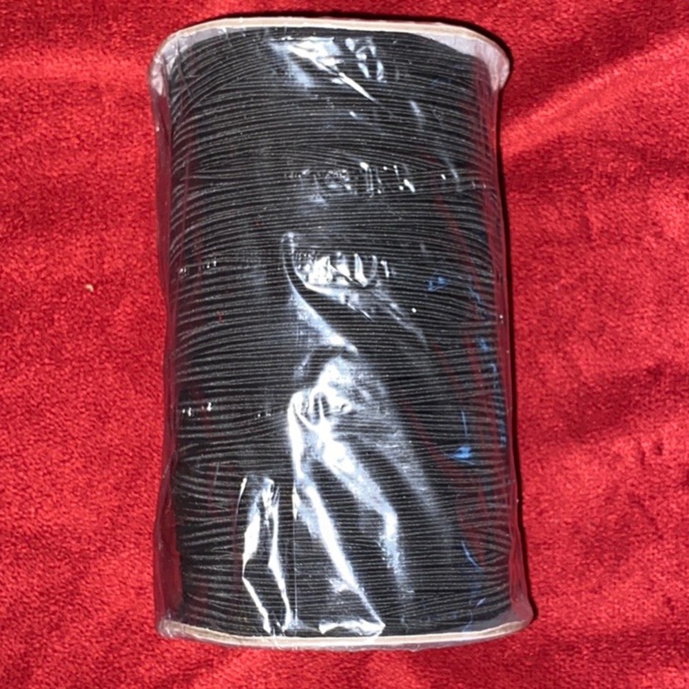 1/4” 6mm Black Elastic Spool 200 Yards